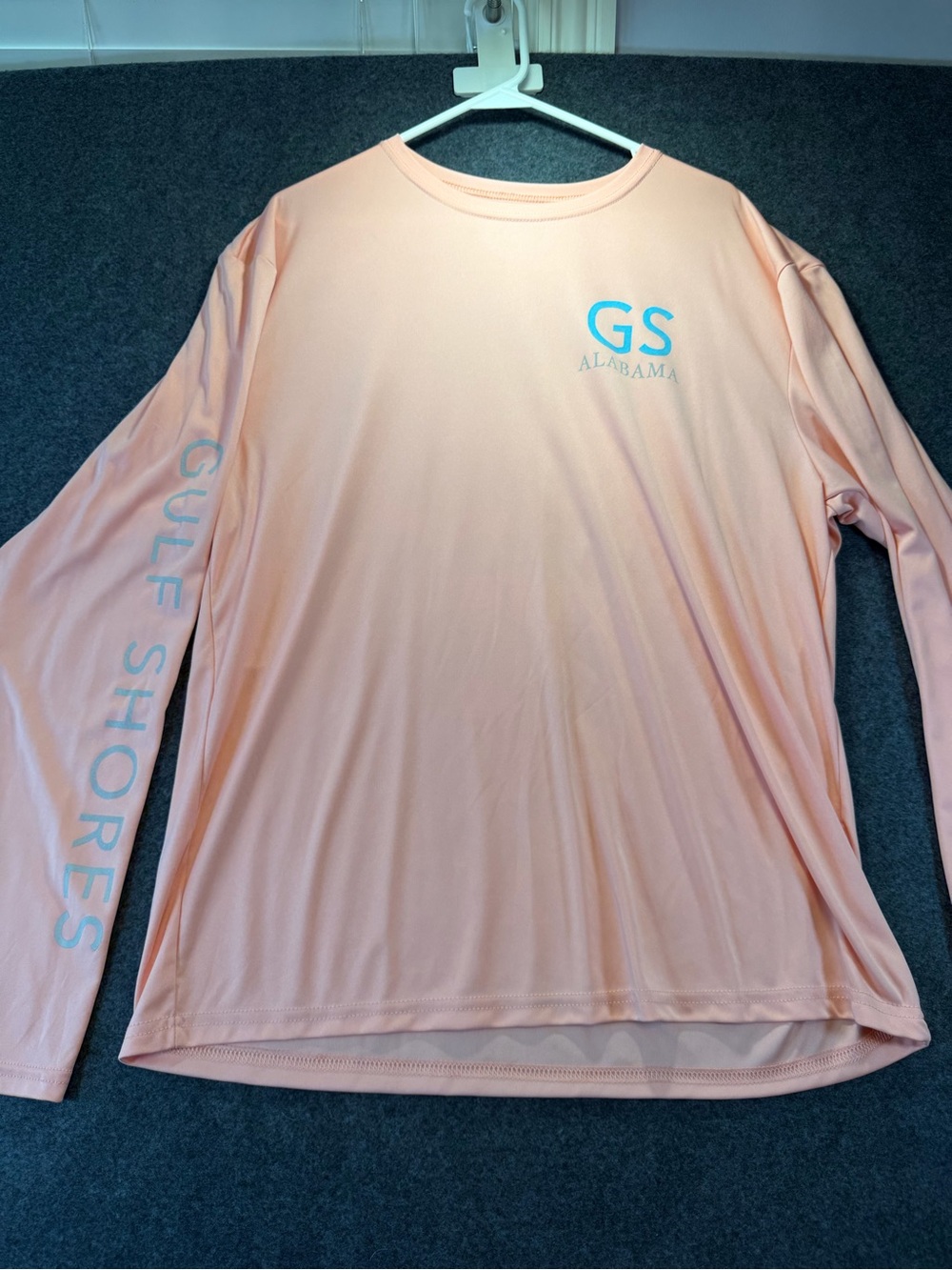 Gulf Shores Long-Sleeve Performance Tee in Peach